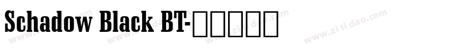 Schadow Black BT字体转换
